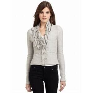 BCBG Max Azria jacket Wool Gray Sweater Stacie Blazer Top M